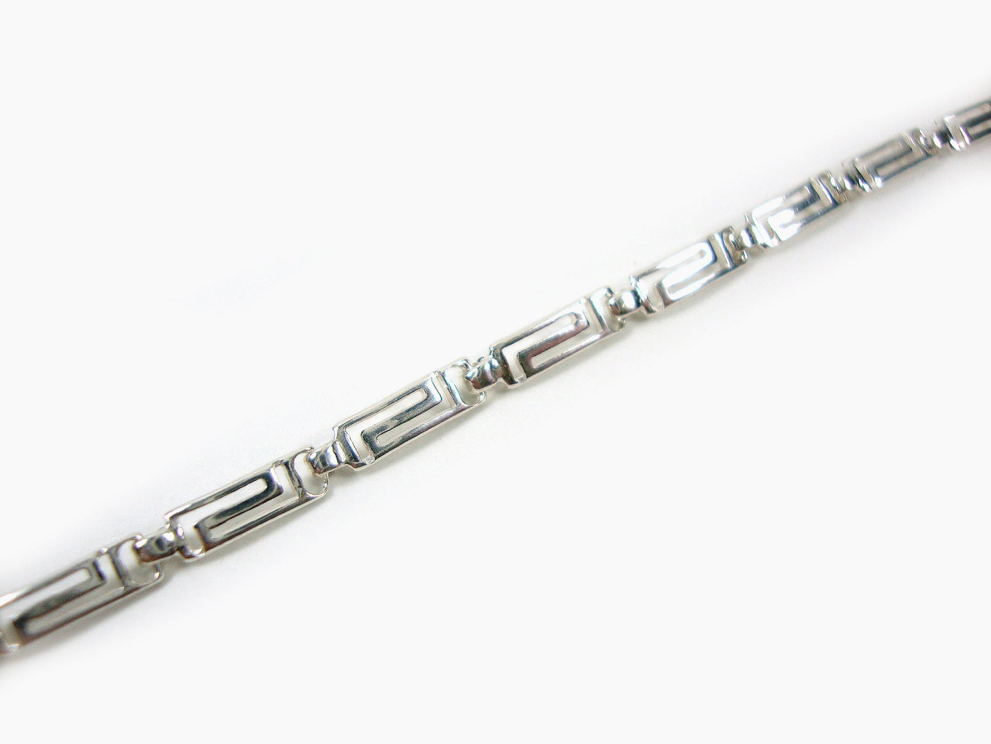 Sterling Silver 925 Greek Bracelet Eternity Meander Key Fine Bracelet  16-22 cm , Greek Jewelry , Greek Bracelet , Griechisches Armband