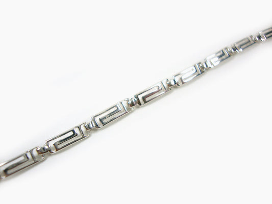 Sterling Silver 925 Greek Bracelet Eternity Meander Key Fine Bracelet  16-22 cm , Greek Jewelry , Greek Bracelet , Griechisches Armband