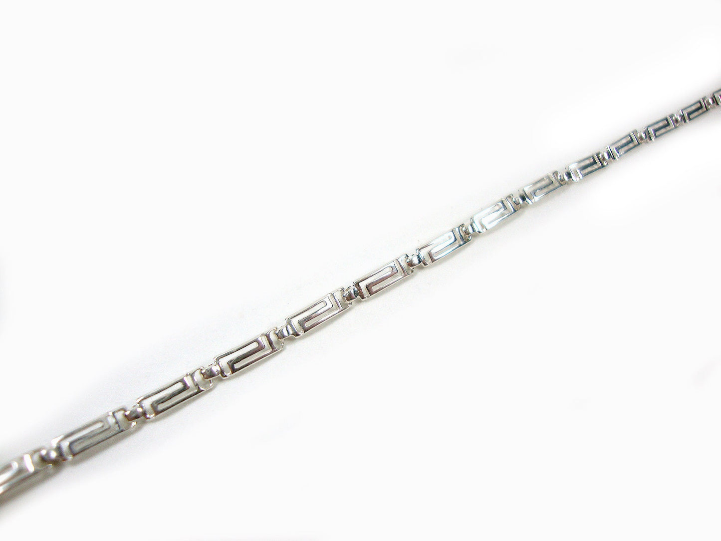 Sterling Silver 925 Greek Bracelet Eternity Meander Key Fine Bracelet  16-22 cm , Greek Jewelry , Greek Bracelet , Griechisches Armband