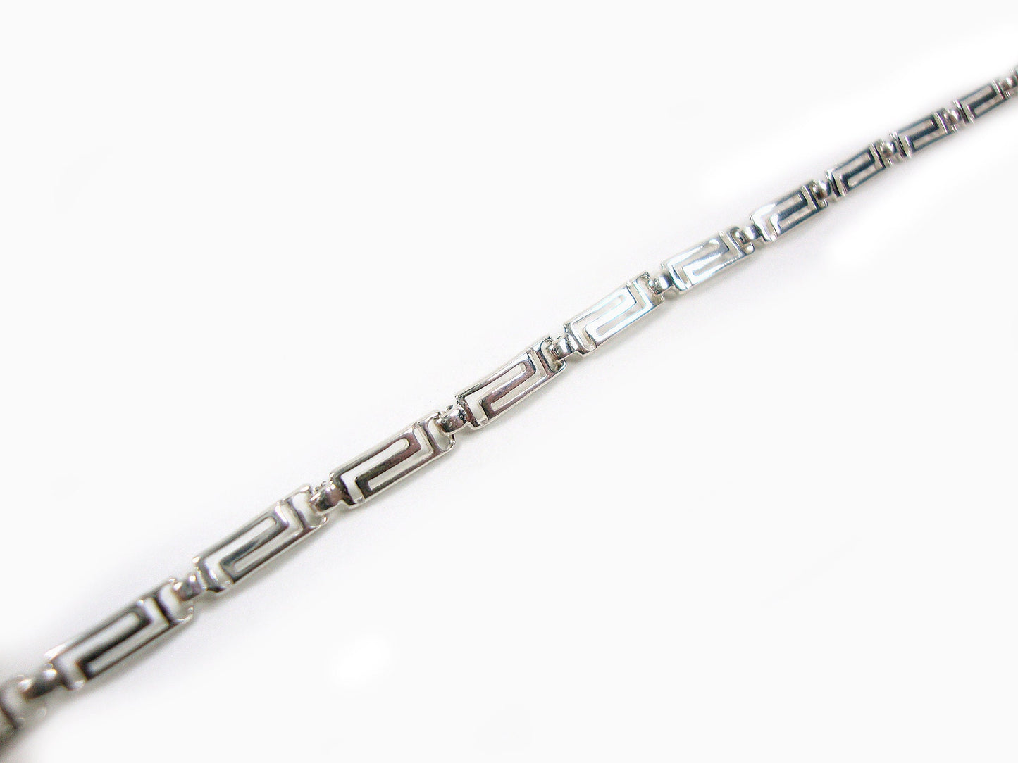 Sterling Silver 925 Greek Bracelet Eternity Meander Key Fine Bracelet  16-22 cm , Greek Jewelry , Greek Bracelet , Griechisches Armband