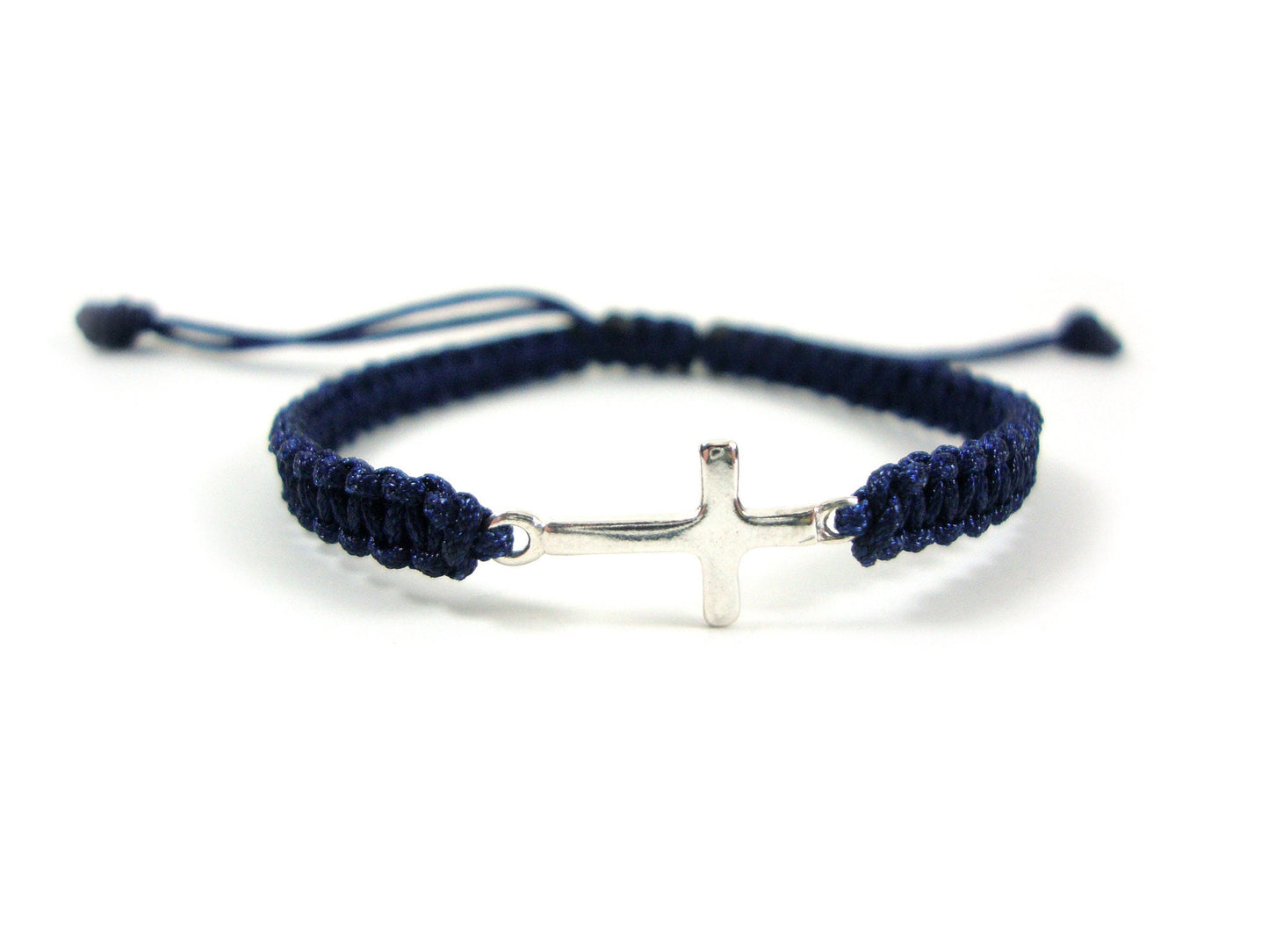 Sterling Silver 925 Greek Macrame Cross Bracelet, Silver Cross Bracelet, Greek Jewelry, Greek Silver Bracelet, Men Women Unisex Bracelet