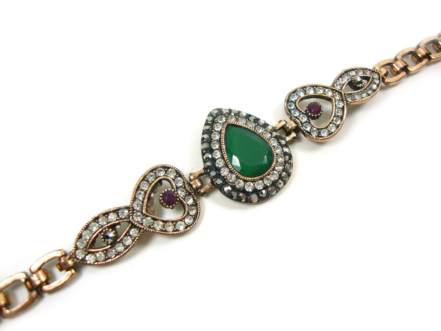 Turkish Jewelry Bracelet Multicolor Crystals Modern Drop Shape Bracelet, Ethnic Antique Bracelet, Turkish Bracelet Traditional Jewelry