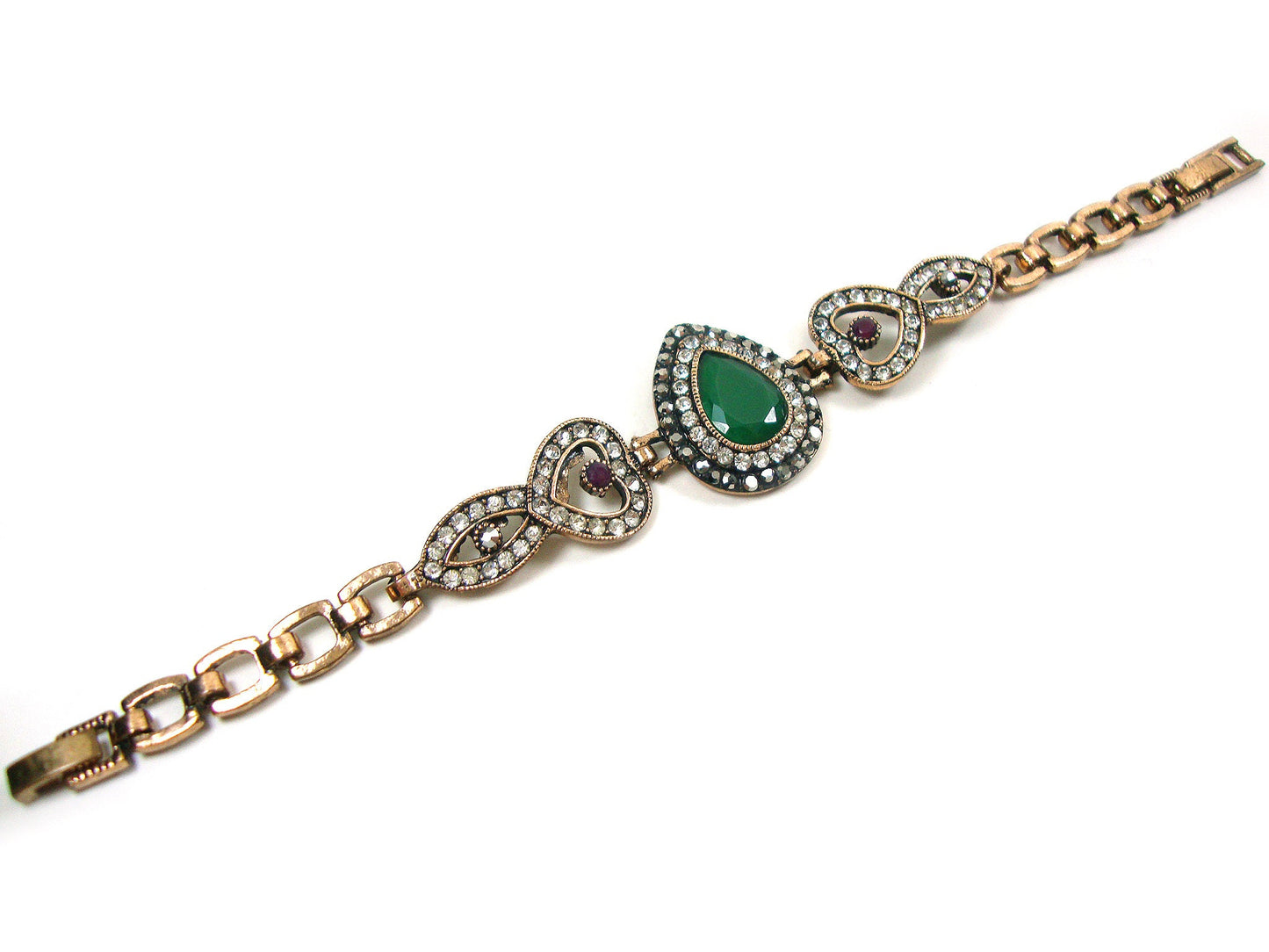 Turkish Jewelry Bracelet Multicolor Crystals Modern Drop Shape Bracelet, Ethnic Antique Bracelet, Turkish Bracelet Traditional Jewelry