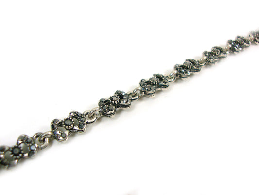 Turkish Jewelry Bracelet Gray-Silver Crystals Modern Fine Style Bracelet, Ethnic Antique Bracelet, Turkish Bracelet Traditional Jewelry