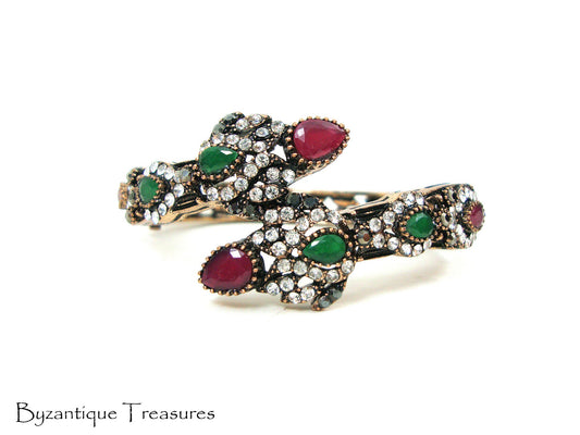 Byzantine Bangle Bracelet Snake Style Ethnic Style, Byzantine Bracelet, Turkish Bracelet, Turkish Jewelry, Traditional , Antique Bracelet