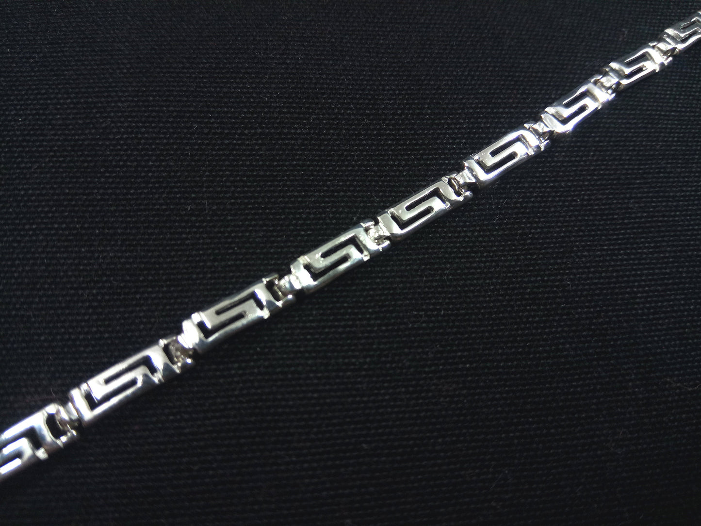 Sterling Silver 925 Ancient Greek Meander Fine Silver Greek Bracelet 3mm, Greek Jewelry, Griechische Silber Armband, Bracelet Grecque