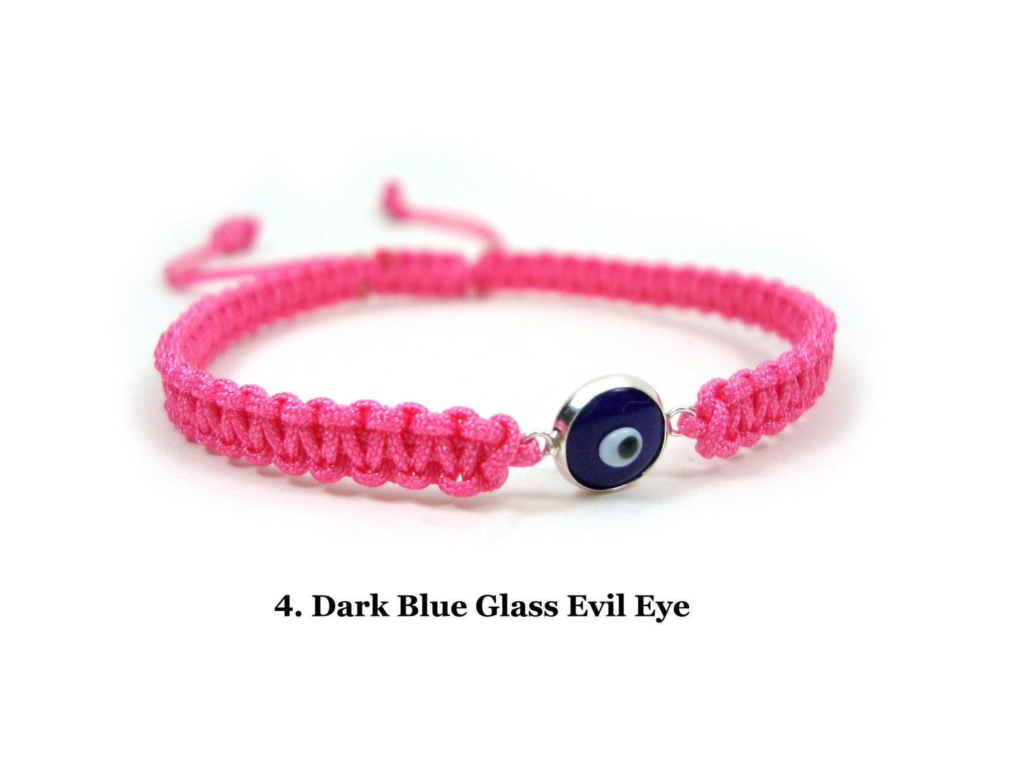 Evil Eye Bracelet, Greek Bracelets Good Luck 7mm Handmade Adjustable Red Pink Macrame Bracelet , Blue Evil Eye Kids Bracelet,Bijoux Grecque,