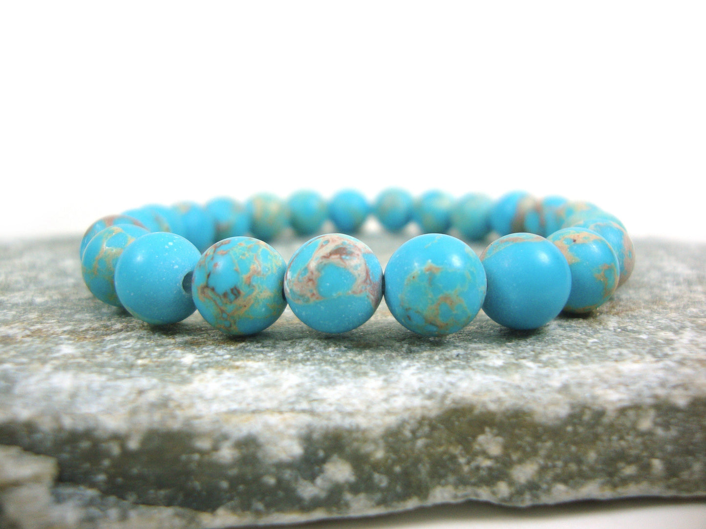Natural Light Blue Earth Agate 8mm Bracelet, Blue Agate Stones Bracelet, Agate Bracelet, Agate Jewelry, Blue Agate, Turquoise Bracelet