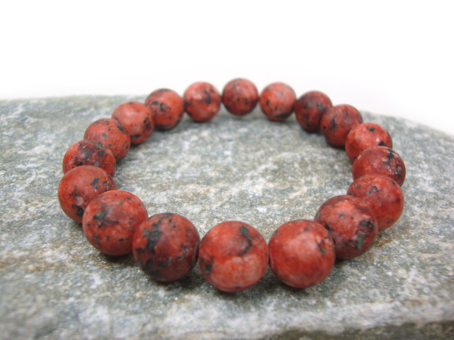 Natural Red Jasper 10mm Stones Bracelet, Jasper Bracelet, Red Jasper Bracelet, Red Stones Men Women Bracelet, Jasper Iaspis Stein Armband