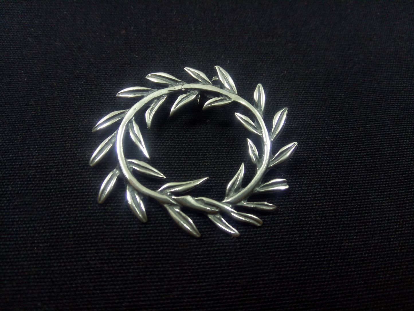 Sterling Silver 925 Ancient Greek Olive Leaf Leaves Branch , Olympic Games Olive Wreath, Silver Greek pendant, Griechischer Silber Schmuck