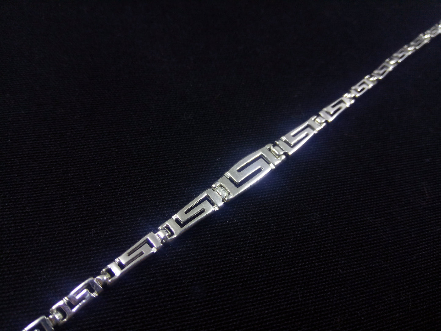 Sterling Silver 925 Greek Key Bracelet Gradual Eternity Meander Fine Bracelet All Sizes, Greek Jewelry ,Greek Bracelet ,Griechische Armkette