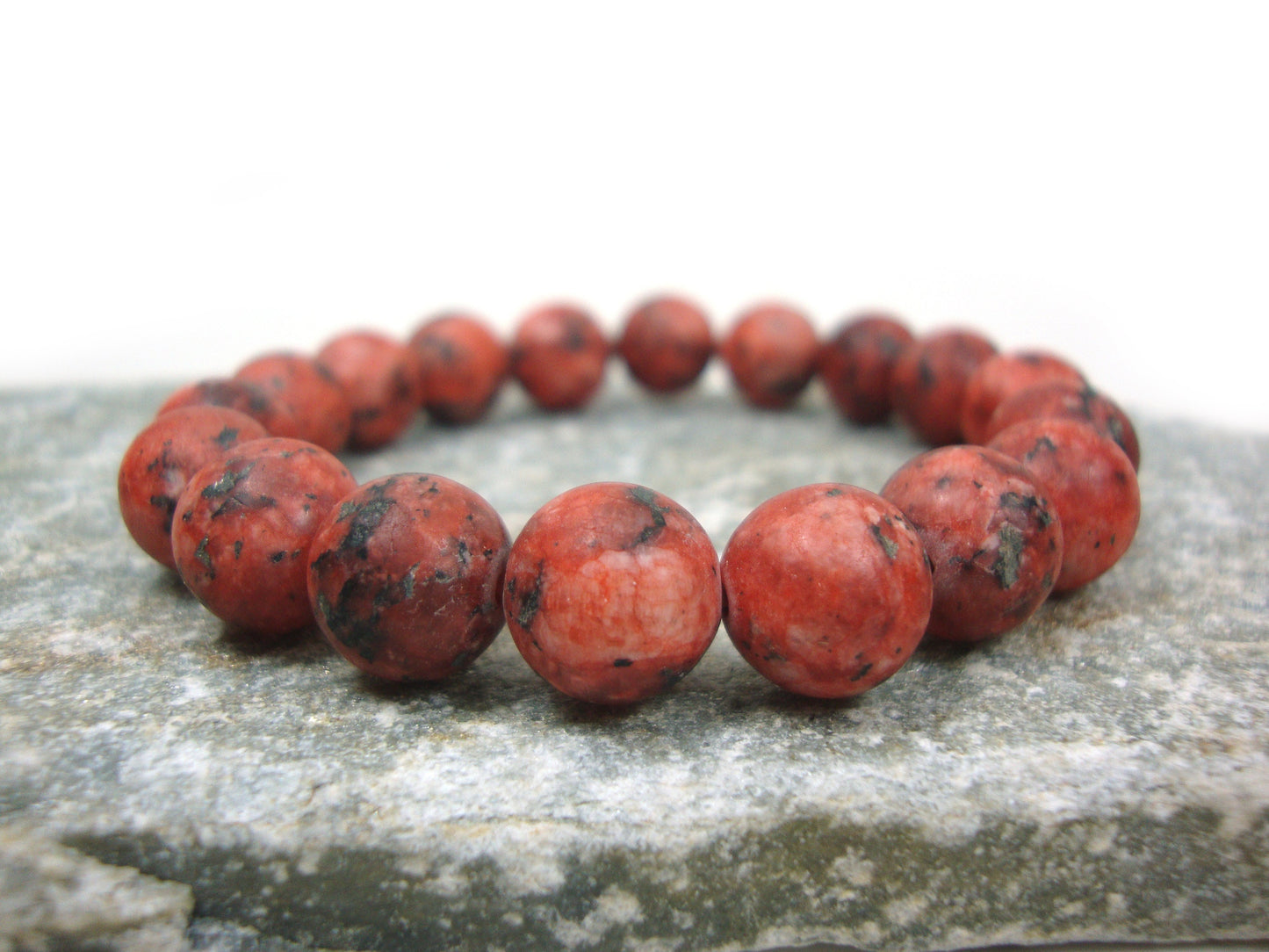 Natural Red Jasper 10mm Stones Bracelet, Jasper Bracelet, Red Jasper Bracelet, Red Stones Men Women Bracelet, Jasper Iaspis Stein Armband