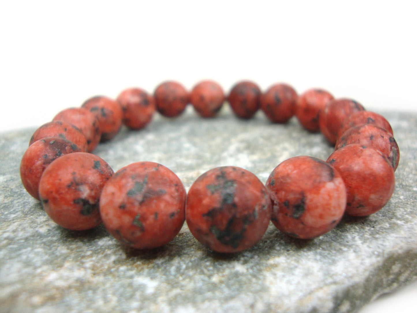 Natural Red Jasper 10mm Stones Bracelet, Jasper Bracelet, Red Jasper Bracelet, Red Stones Men Women Bracelet, Jasper Iaspis Stein Armband