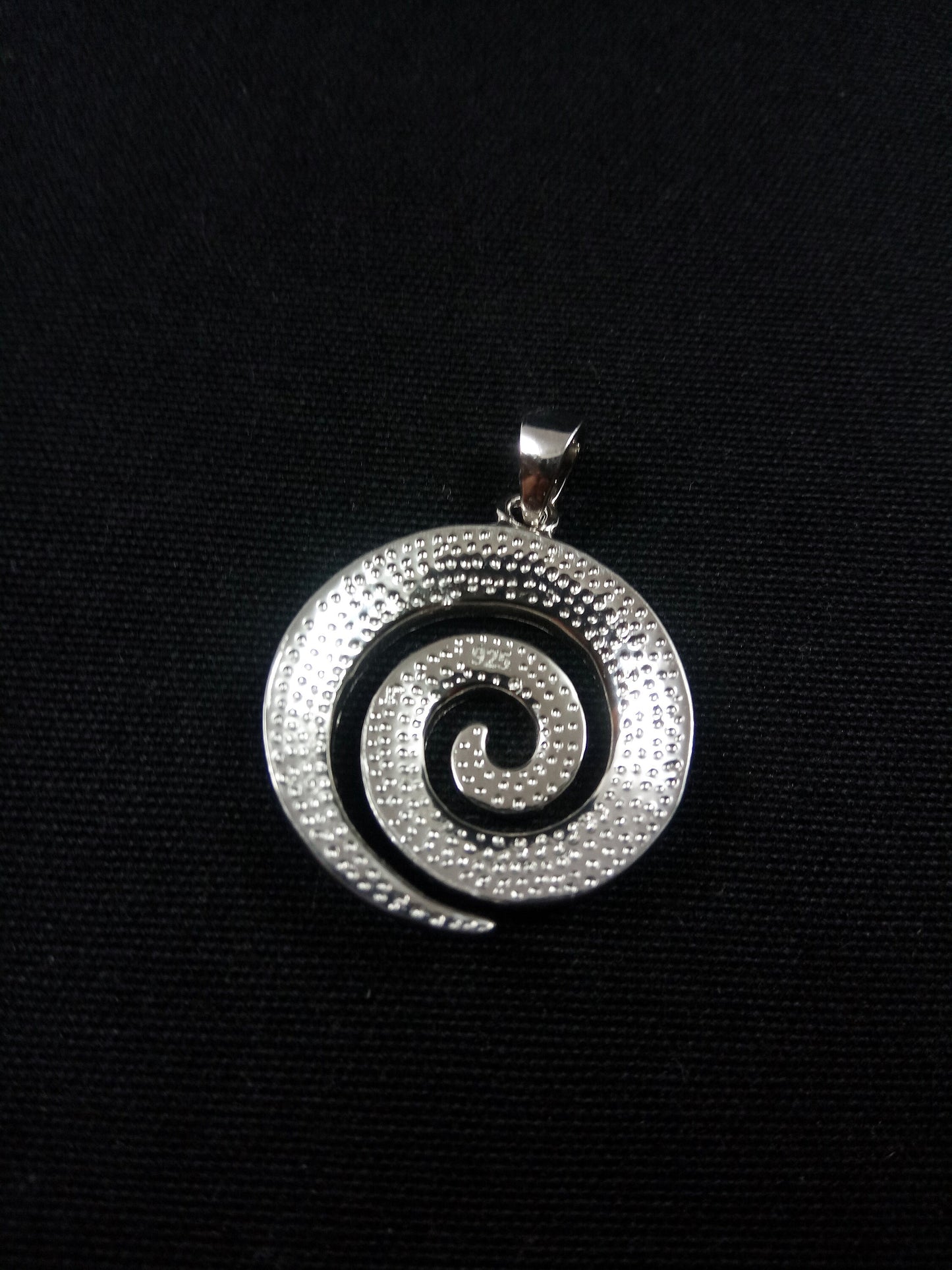 Sterling Silver 925 Greek Spiral Fire Blue Opal Pendant 23mm, Greek Opal Spiral Pendant, Greek Jewelry, Griechischer Opal Anhanger, Grecque