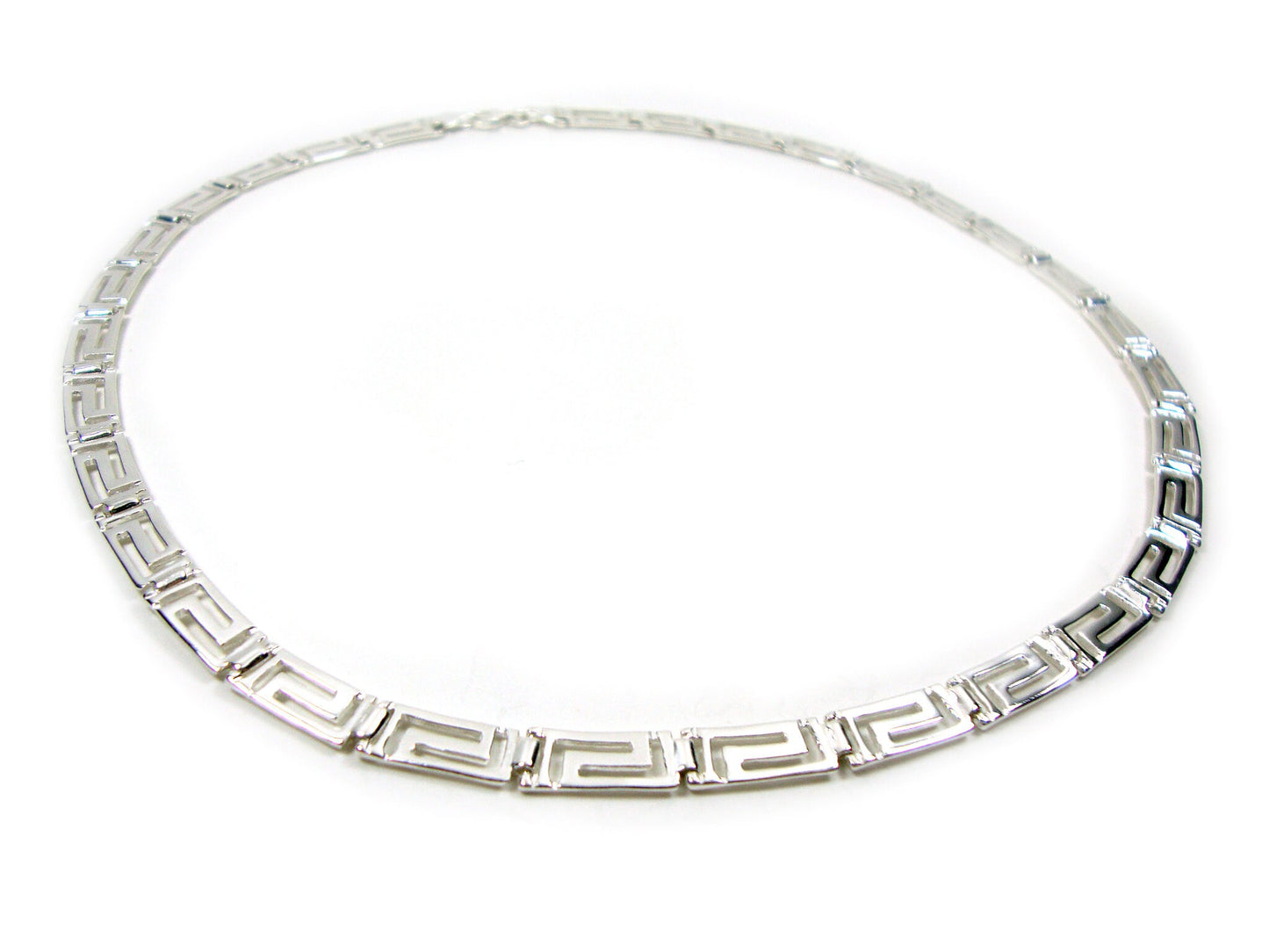 Sterling Silver 925 Necklace Meander Infinity Greek Key Men Women, Greek Jewelry, Griechisce Halskette, Grecque Collier 40-45-50-55-60-65cm