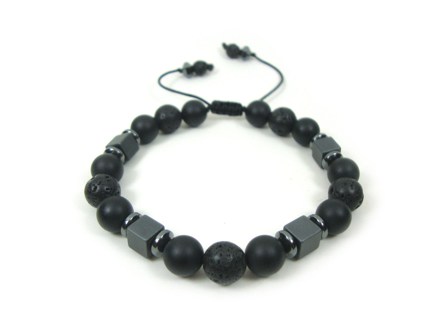 Lava Bracelet, Lava Onyx Men Women Unisex Adjustable Bracelet, Onyx Bracelet, Santorini Volcanic Lava Stone Bracelet, Mens Bracelet, Lava