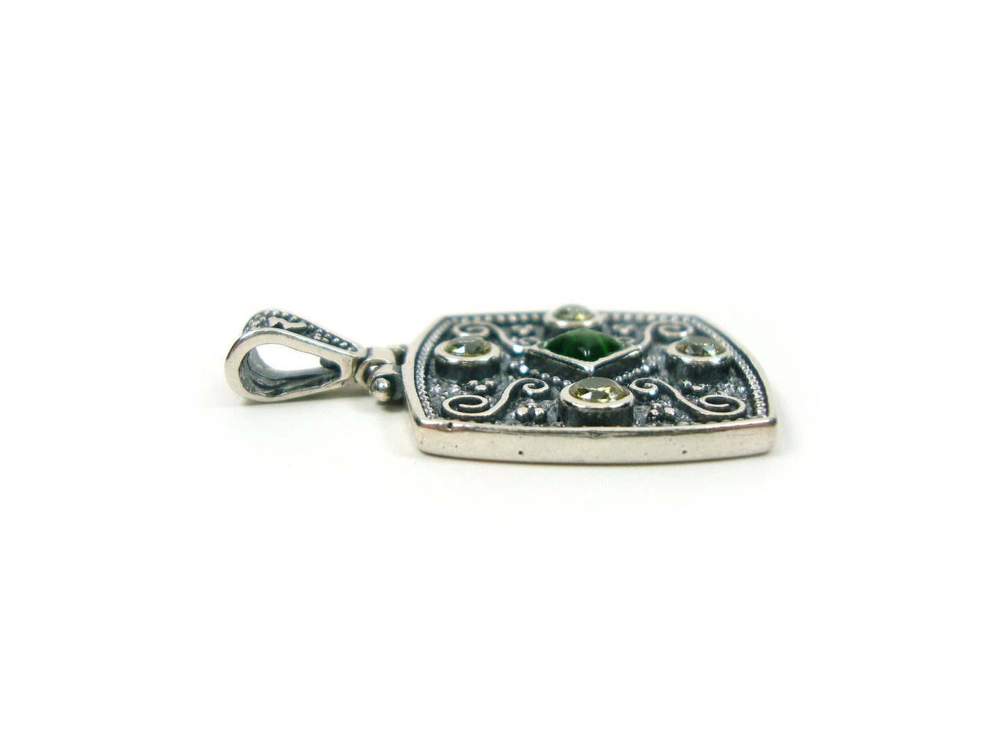 Byzantine Pendant, Sterling Silver 925 Greek Mid Century Byzantine Pendant , 23x23 mm, Byzantine Jewelry, Silver Greek ,Griechische Anhanger