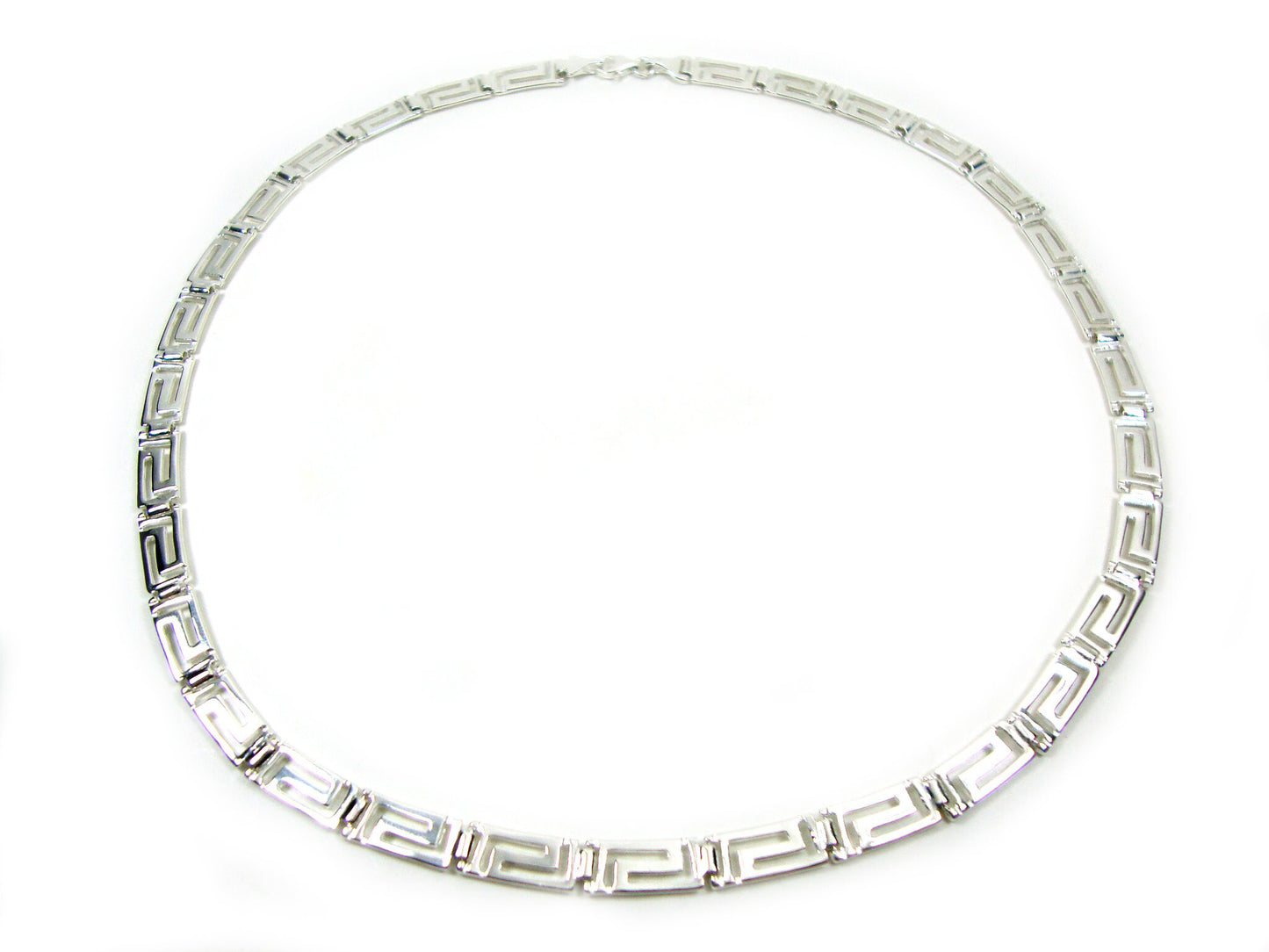 Sterling Silver 925 Necklace Meander Infinity Greek Key Men Women, Greek Jewelry, Griechisce Halskette, Grecque Collier 40-45-50-55-60-65cm