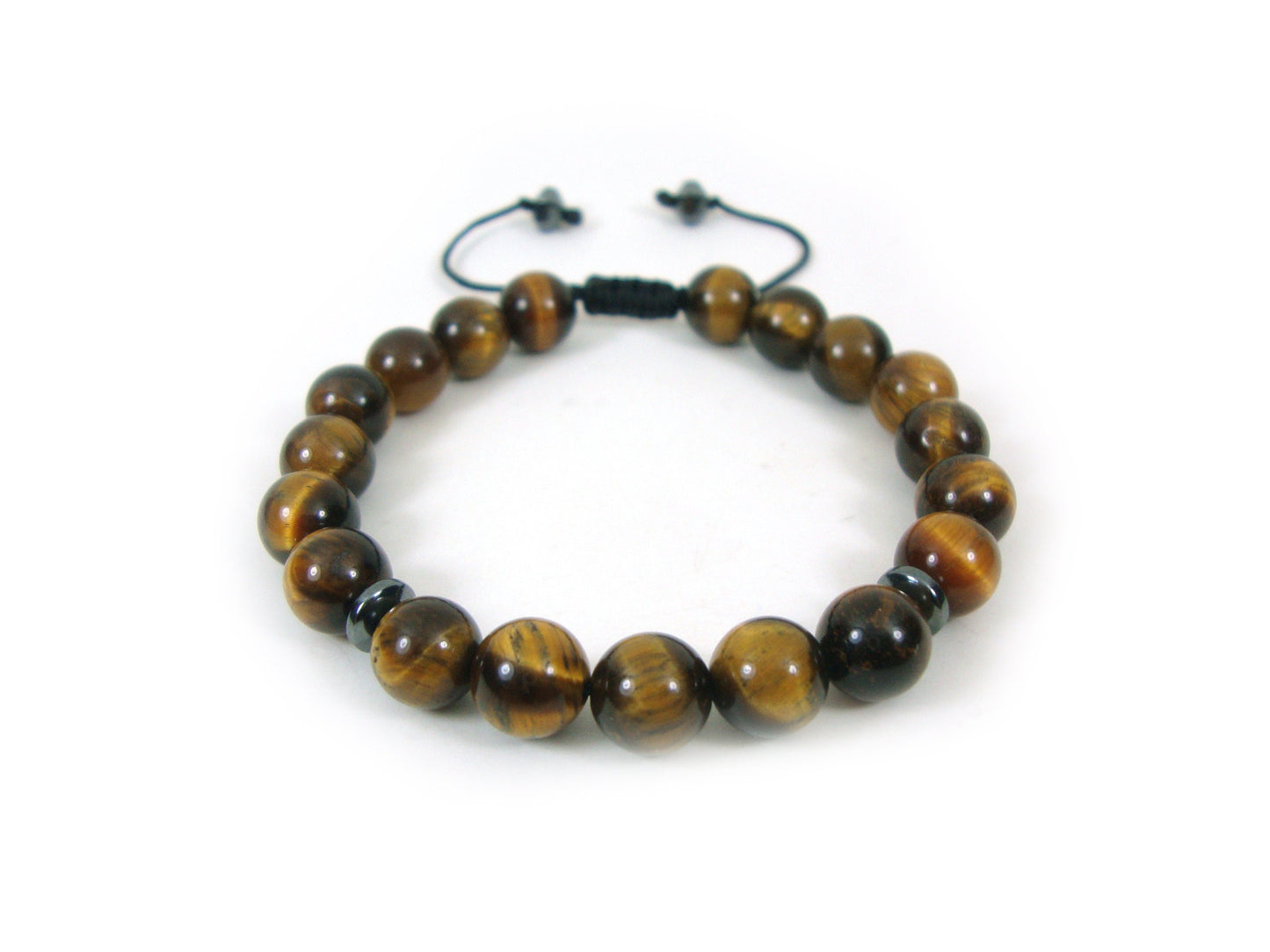 Natural Tiger Eye Power Strength Stamina Stones 8mm Gemstone Bracelet, Bracelet Homme Femme Unisexe, Tiger Eye Boho Bracelet Réglable