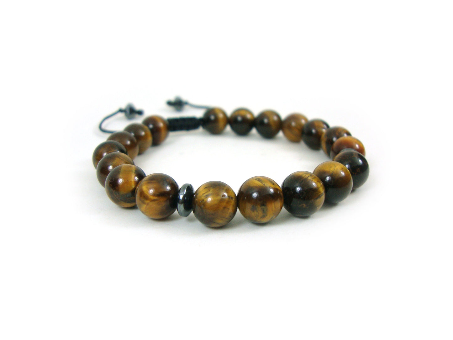Natural Tiger Eye Power Strength Stamina Stones 8mm Gemstone Bracelet, Bracelet Homme Femme Unisexe, Tiger Eye Boho Bracelet Réglable