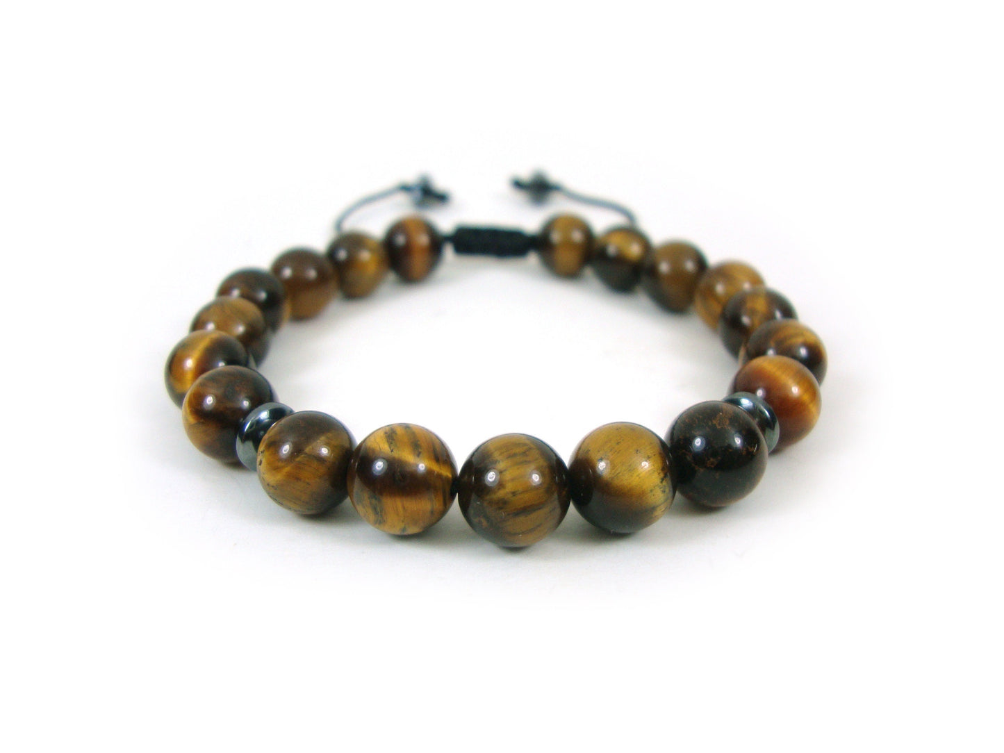 Natural Tiger Eye Power Strength Stamina Stones 8mm Gemstone Bracelet, Bracelet Homme Femme Unisexe, Tiger Eye Boho Bracelet Réglable