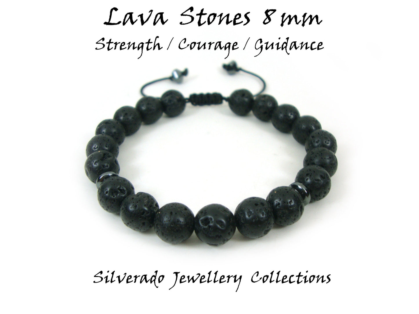 Lava Bracelet, Volcanic Lava Men Women Unisex Adjustable Bracelet, Lava 8mm, Santorini Volcanic Lava Stone Bracelet, Mens Bracelet, Lava
