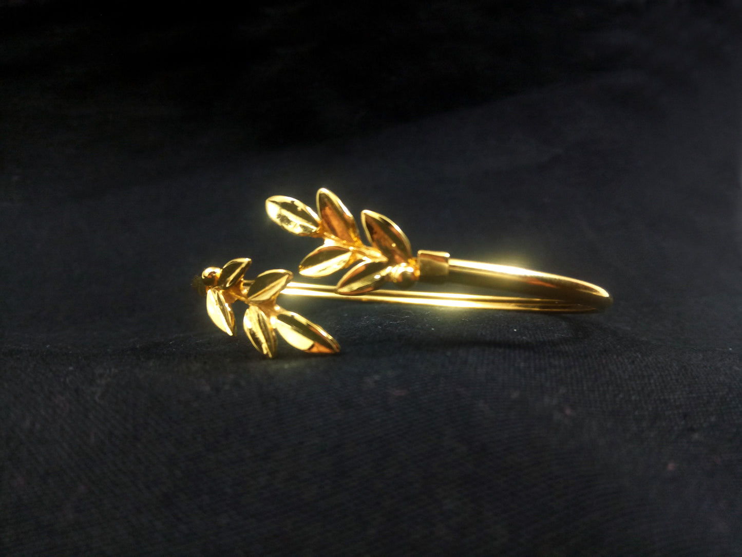 Sterling Silver 925 Greek Olive Leaf Leaves Gold Plated 22K Bangle Cuff Bracelet, Silver Greek Gold Plated Jewelry Bracelet, Bijoux Grecque