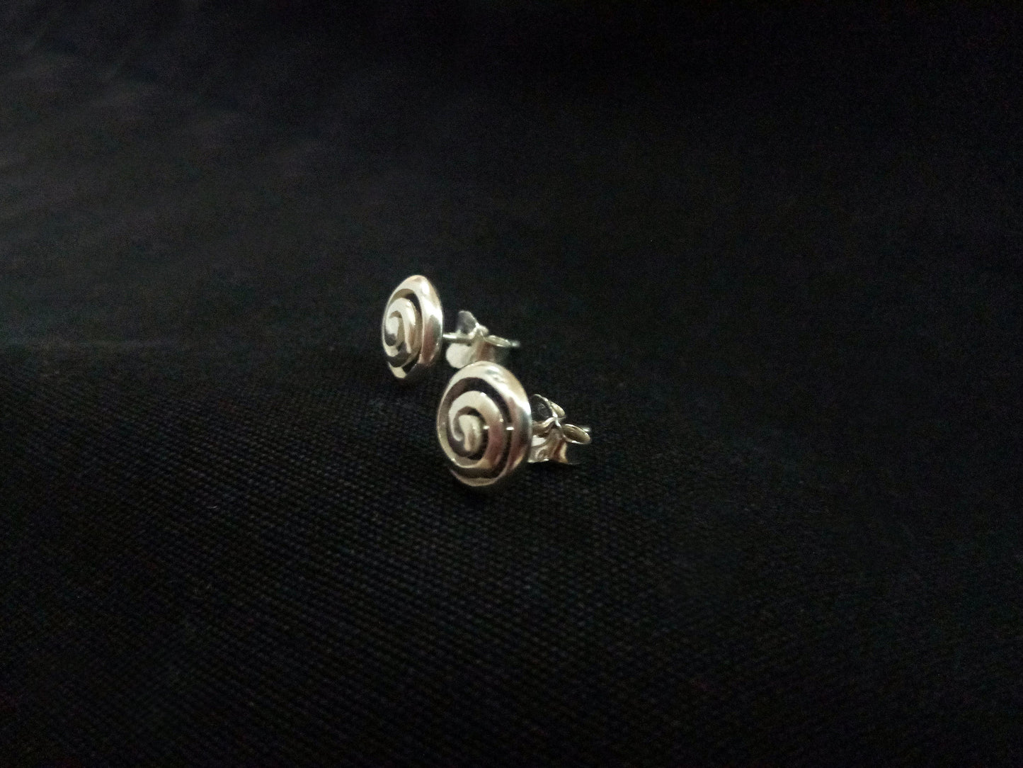 Sterling Silver 925 Meander Greek Small Stud Spiral Earrings 9mm, Greek Stud Earrings, Griechisches Silber Ohrringe Bijoux Grecque,Earrings