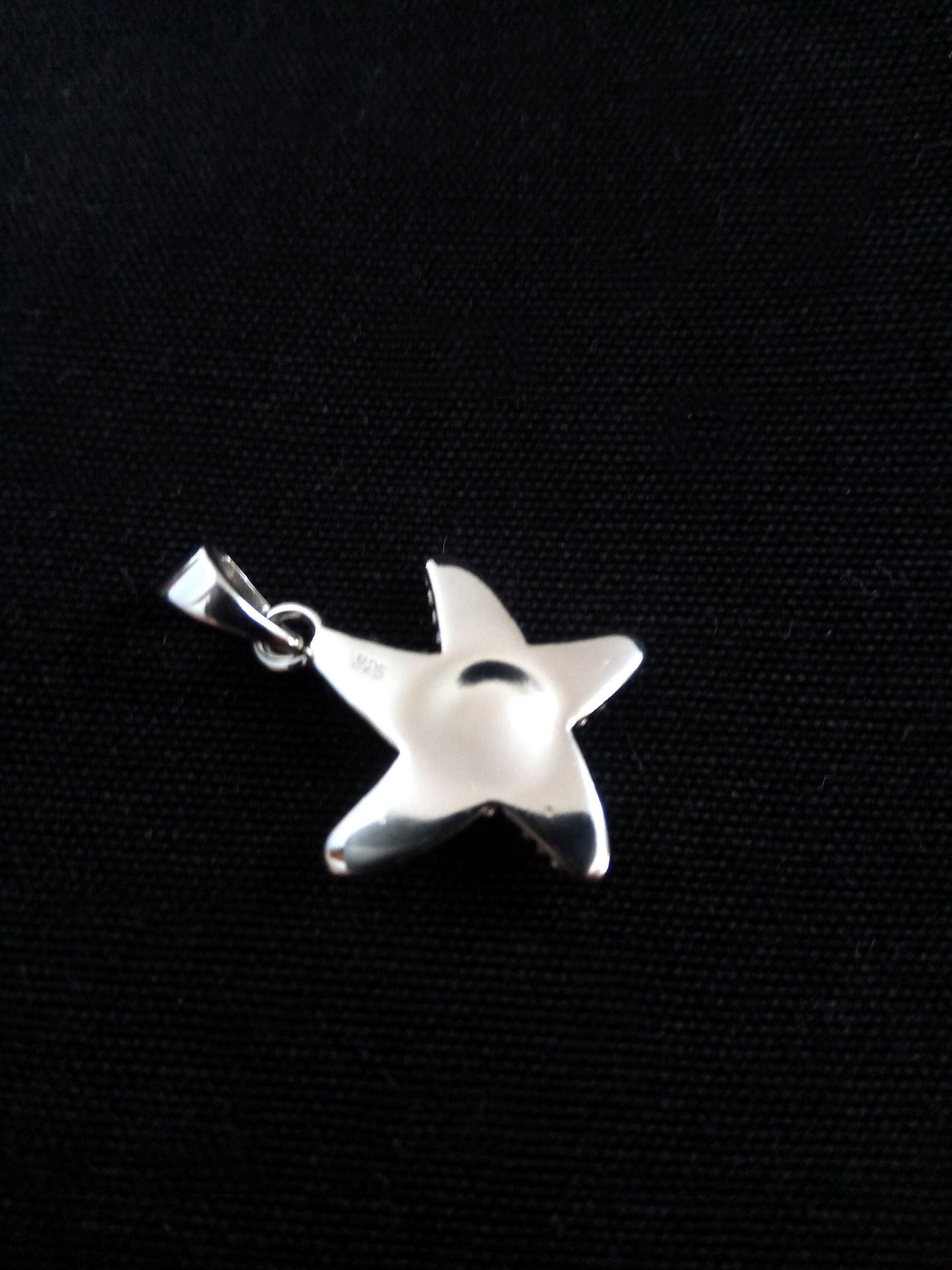 Sterling Silver 925 Fire Rainbow Blue Opal Starfish Small Greek Pendant, Griechischer Silber Seestern Anhager, Bijoux Grecque étoile de mer