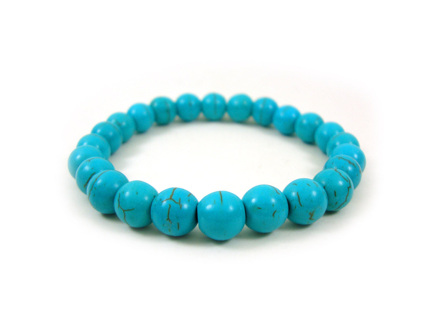 Natural Howlite Blue Stones Bracelet, Howlite Bracelet, Gemstone Bracelet, Natural Stone Men Women Bracelet, Natur Stein Armband