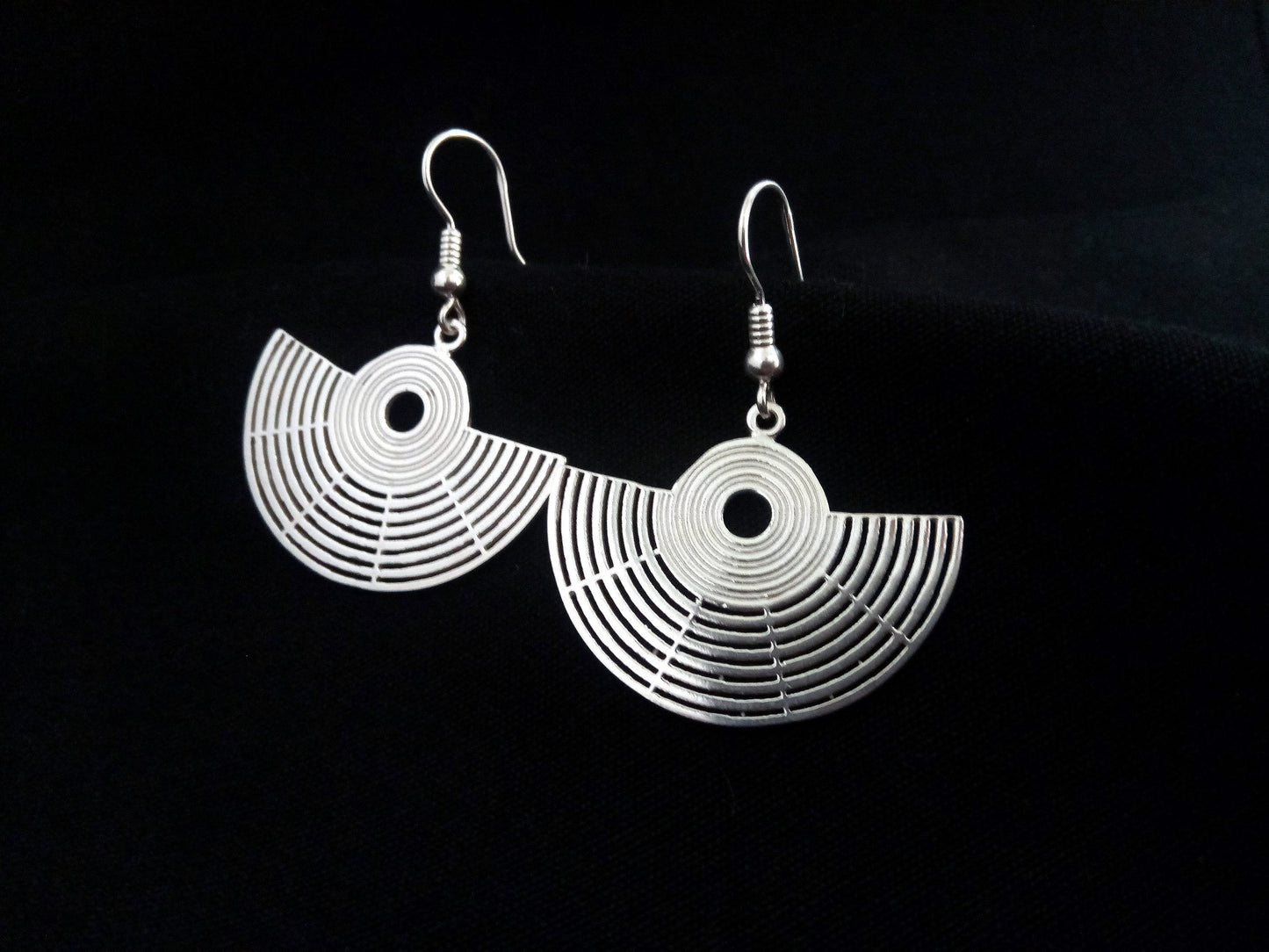 Sterling Silver 925 Ancient Greek Theater Amphitheater Epidaurus Dangle Modern Greek Jewelry Earrings, Griechischer Silber Ohrringe, Grece