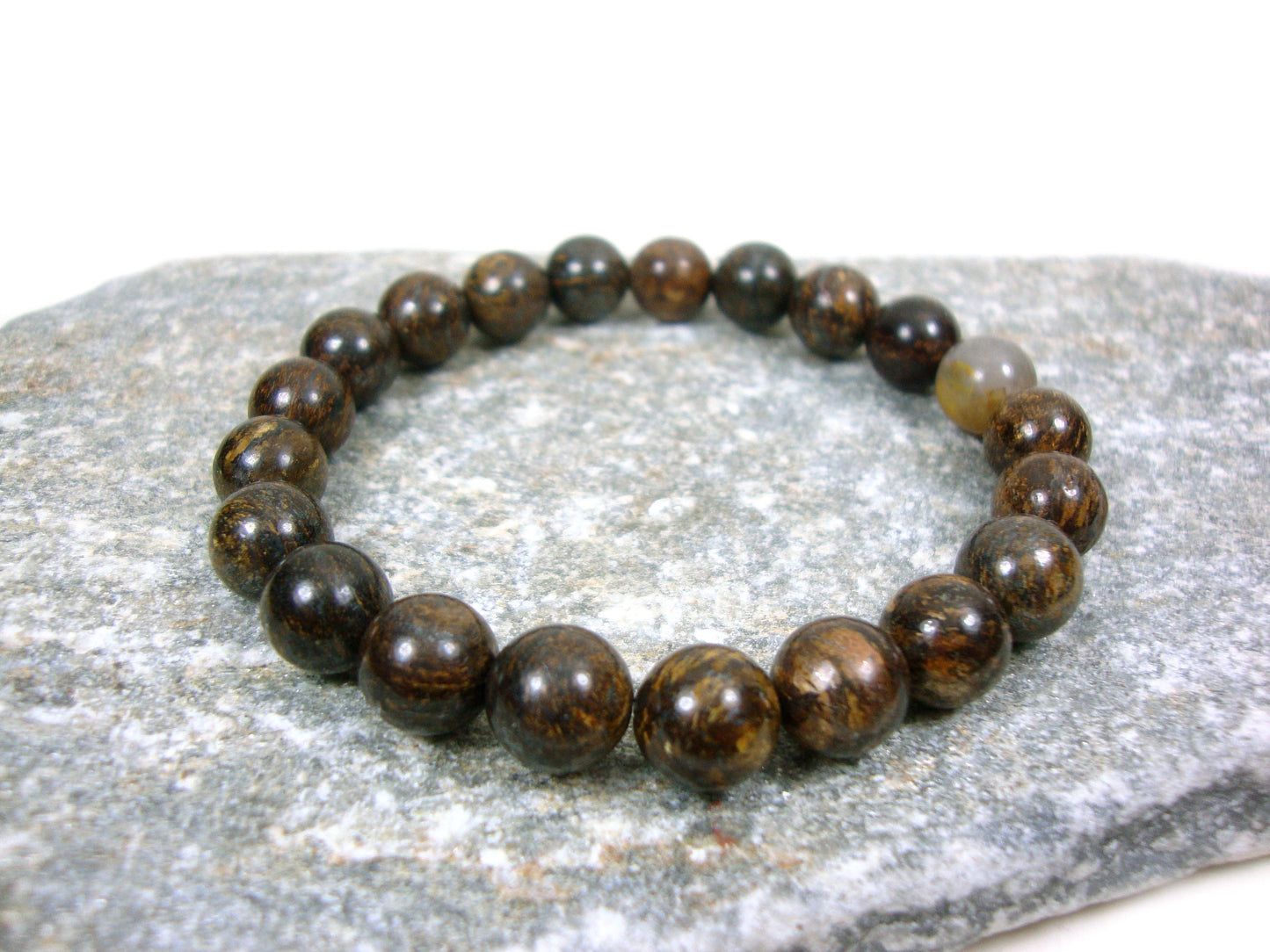 Natural Bronzite Brown Stones 8mm Bracelet, Brown Bronze Bronzite Bracelet, Gemstone Bracelet, Mens Womens Neutral Earth Tone Gift Bracelet