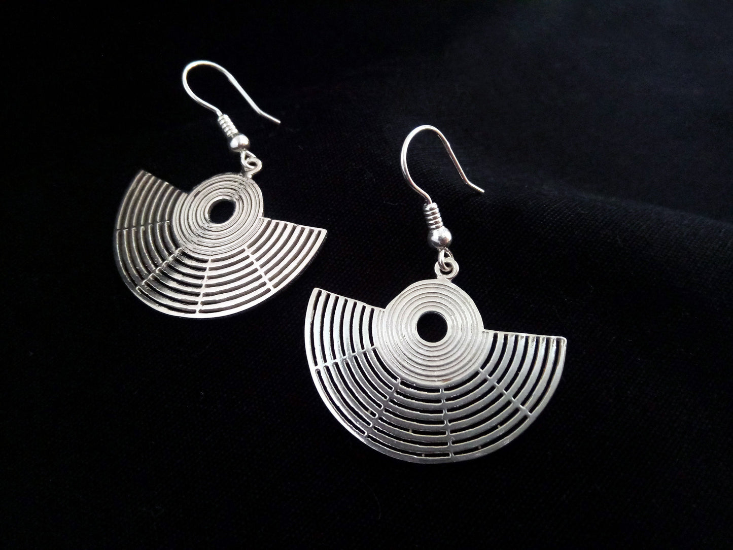 Sterling Silver 925 Ancient Greek Theater Amphitheater Epidaurus Dangle Modern Greek Jewelry Earrings, Griechischer Silber Ohrringe, Grece