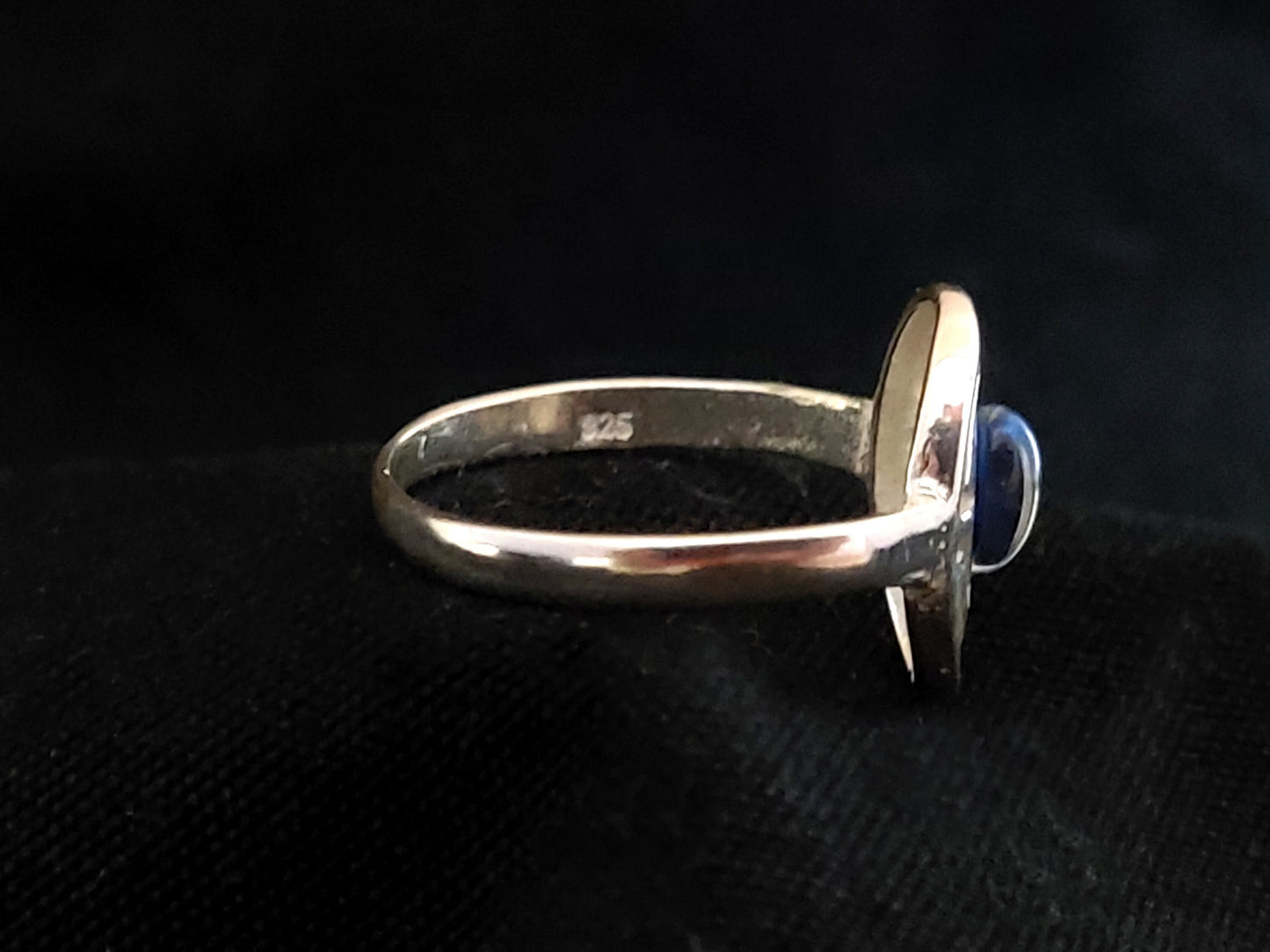 Sterling Silver 925 Ancient Greek Meander Blue Evil Eye Mati Oval Ring , Greek Jewelry, Griechische Silber Schmuck, Bague Grecque, Evil Eye