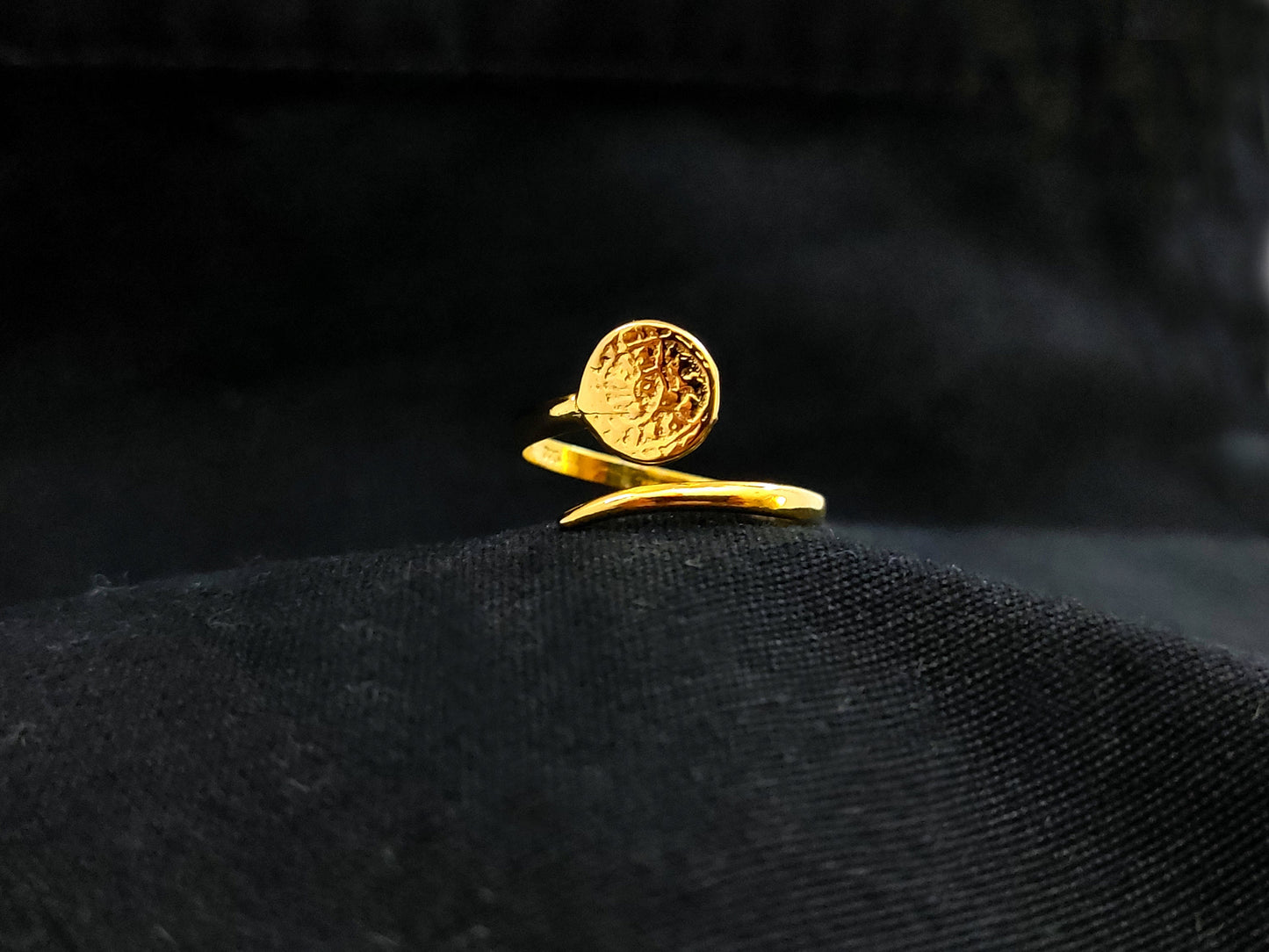 Sterling Silver 925 Phaistos Disc 8mm Greek Minoan Gold Plated Adjustable Ring, Griechischer Silber Ohrringe, Gold Plated Greek Ring, Crete
