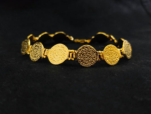 Sterling Silver 925 Phaistos Disc Minoan Gold Plated 22K Greek Bracelet 10mm, Bijoux grecs, Griechische Silber Armband, Bracelet Grecque