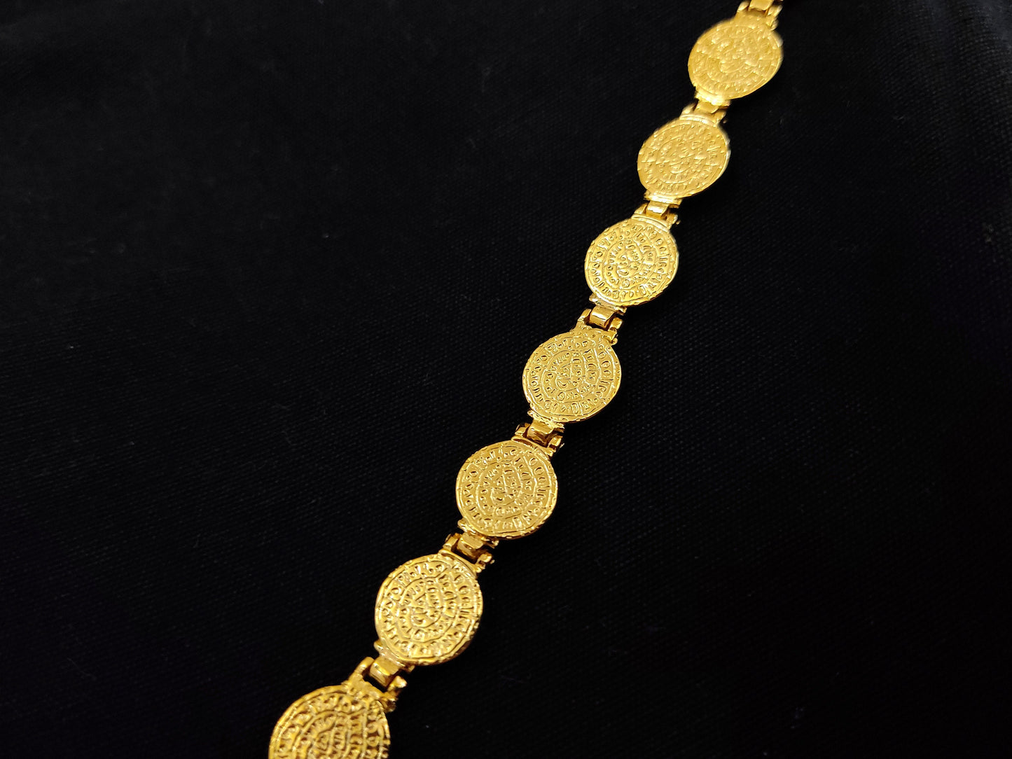 Sterling Silver 925 Phaistos Disc Minoan Gold Plated 22K Greek Bracelet 10mm, Greek Jewelry, Griechische Silber Armband, Bracelet Grecque