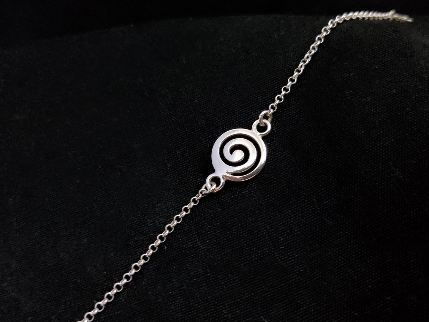 Sterling Silver 925 Ancient Greek Spiral Fine Chain Adjustable Bracelet 13mm, Griechischer Armband, Bijoux Grecque Grece, Greek Jewelry
