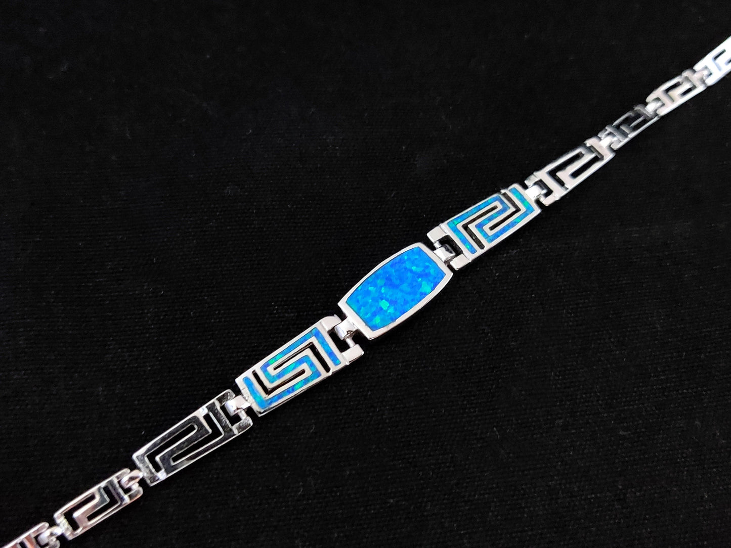 Greek Opal Silver Gradual Bracelet