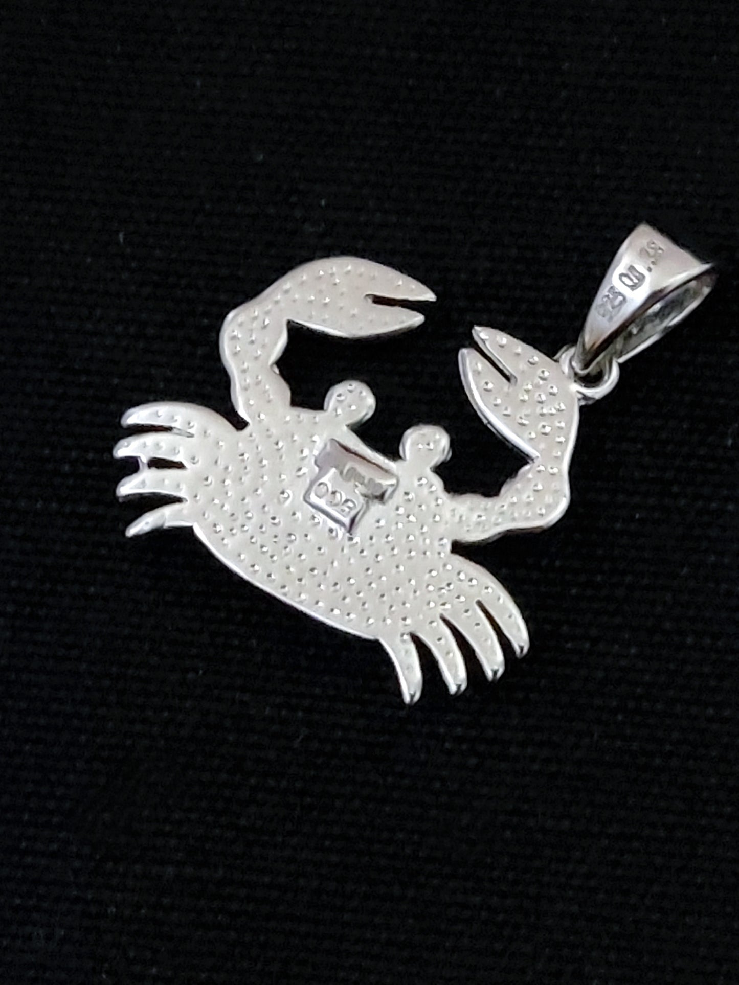 Sterling Silver 925 Blue Opal Greek Crab Zodiac Pendant 20mm , Greek Opal Spiral Pendant, Greek Jewelry, Griechischer Opal Anhanger, Grecque
