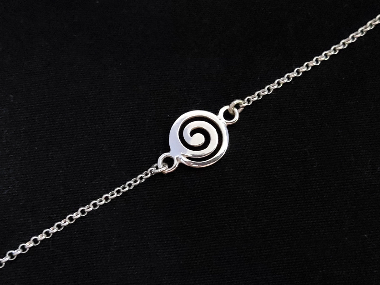 Sterling Silver 925 Ancient Greek Spiral Fine Chain Adjustable Bracelet 13mm, Griechischer Armband, Bijoux Grecque Grece, Greek Jewelry