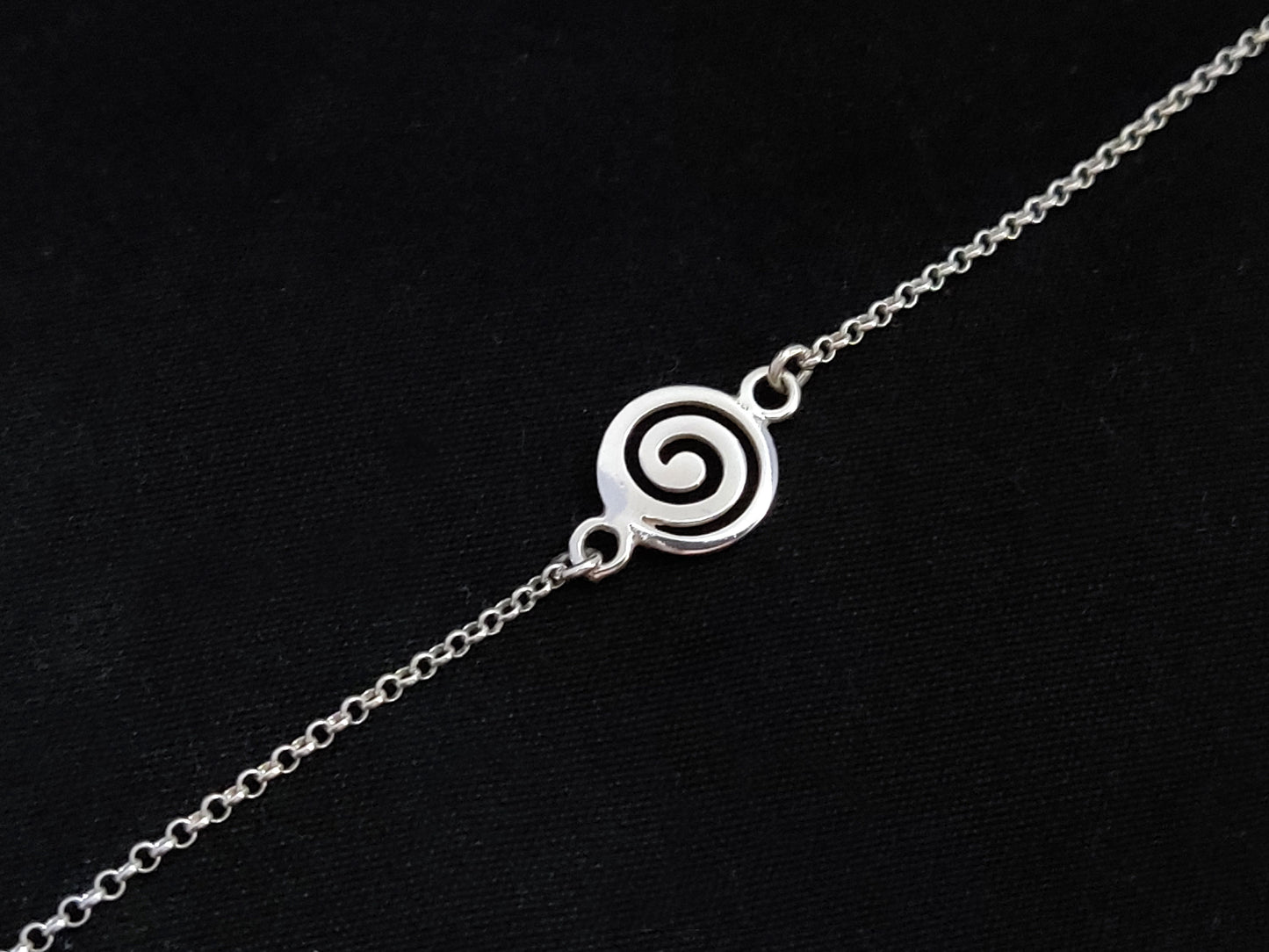 Sterling Silver 925 Ancient Greek Spiral Fine Chain Adjustable Bracelet 13mm, Griechischer Armband, Bijoux Grecque Grece, Greek Jewelry
