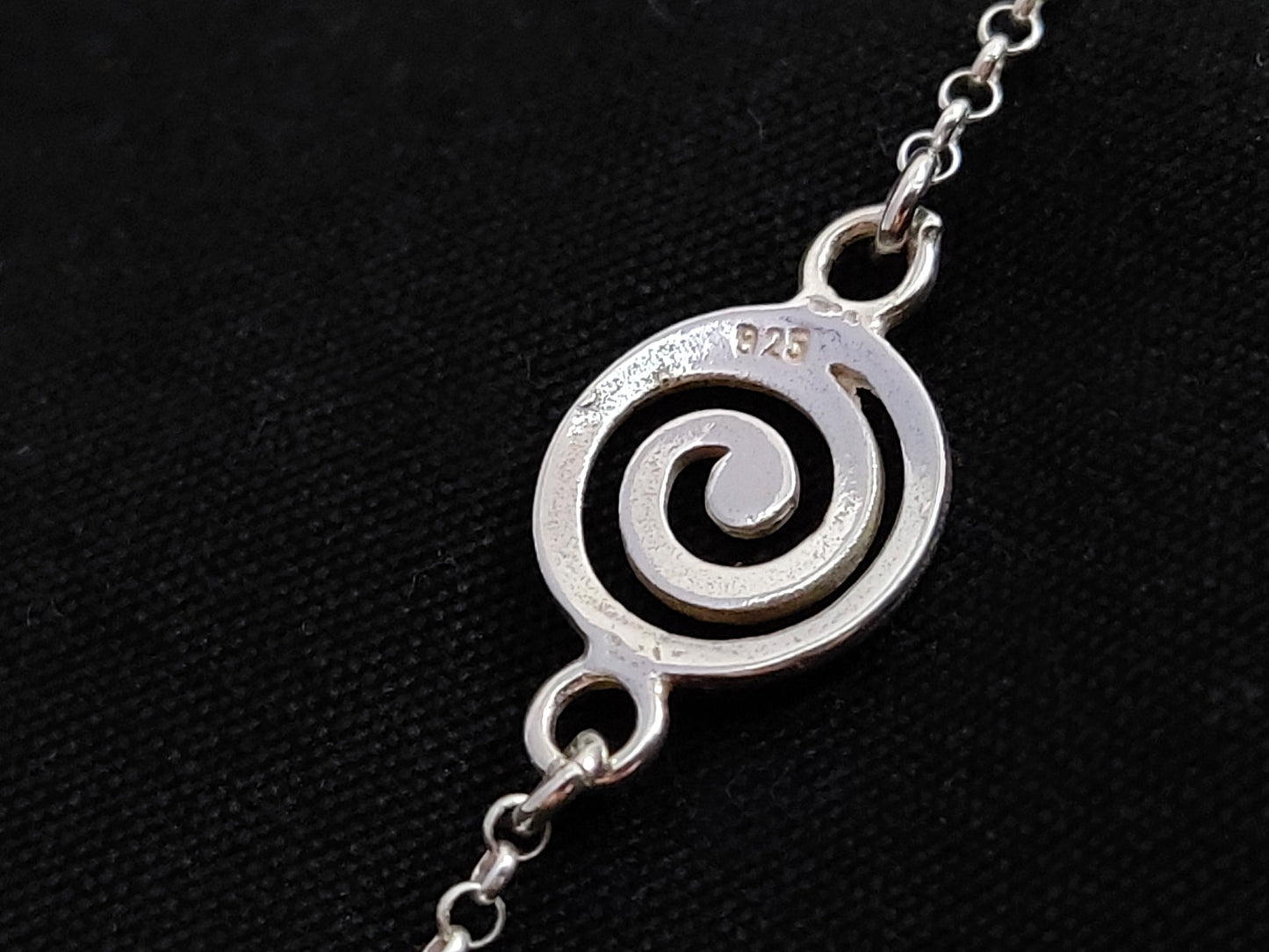 Sterling Silver 925 Ancient Greek Spiral Fine Chain Adjustable Bracelet 13mm, Griechischer Armband, Bijoux Grecque Grece, Greek Jewelry
