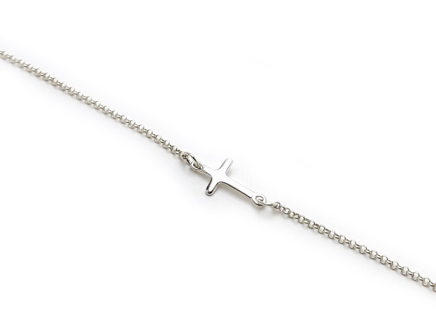 Sterling Silver 925 Cross Fine Bracelet, Jewelry From Greece, Good Luck Charm Bracelet, Greek Cross Charm Bracelet Jewelry, Grece