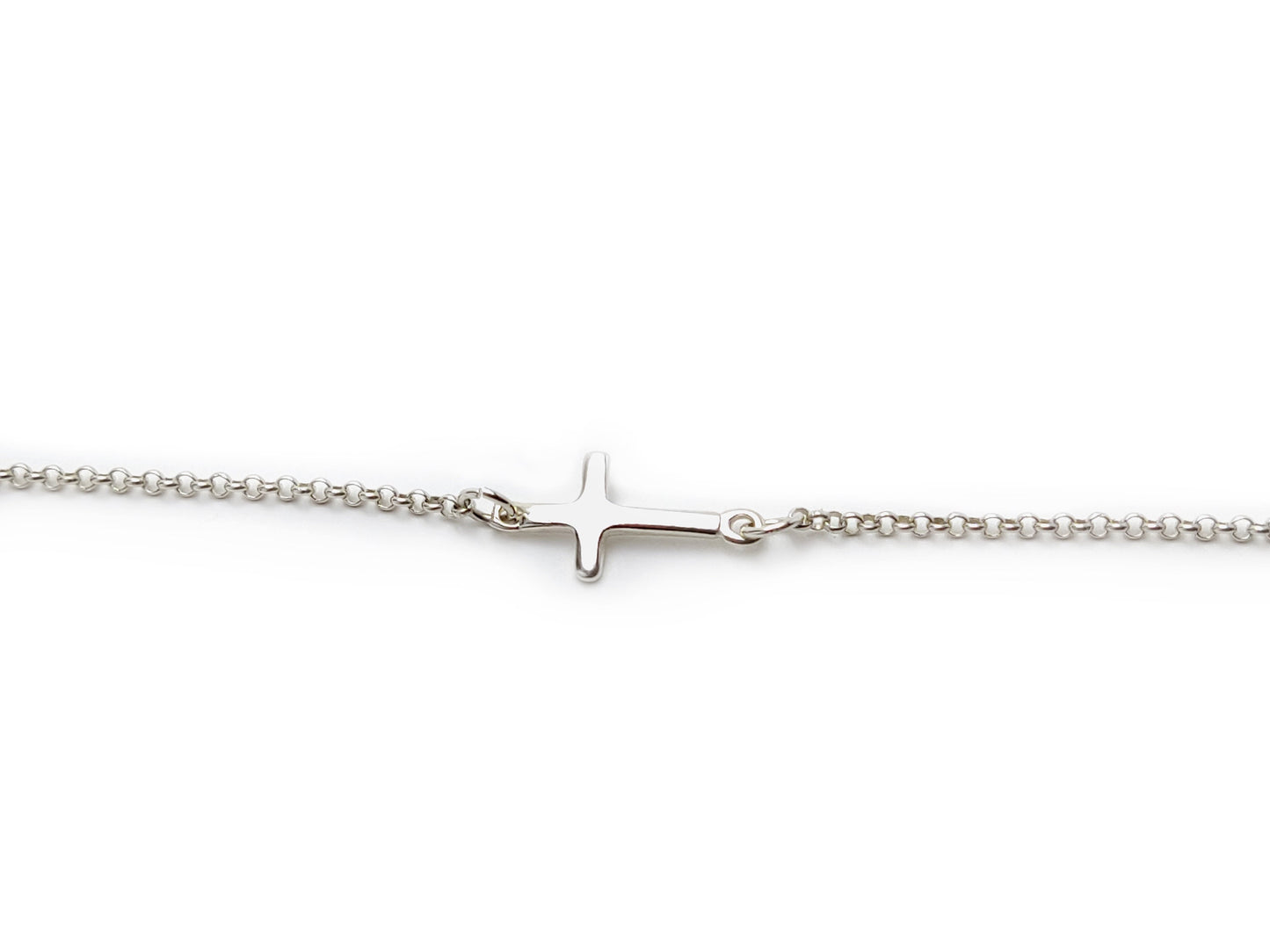 Sterling Silver 925 Cross Fine Bracelet, Jewelry From Greece, Good Luck Charm Bracelet, Greek Cross Charm Bracelet Jewelry, Grece