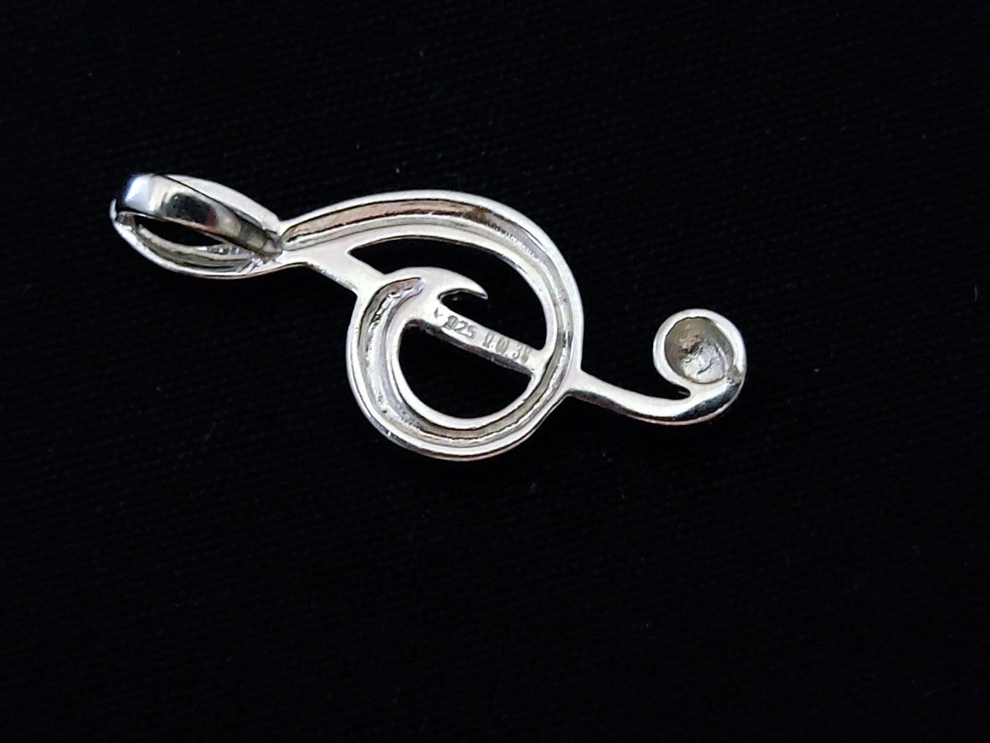 Sterling Silver 925 Blue Opal Greek Music Note Pendant 35mm, Greek Opal Musician Pendant, Greek Jewelry, Griechischer Opal Anhanger, Grecque