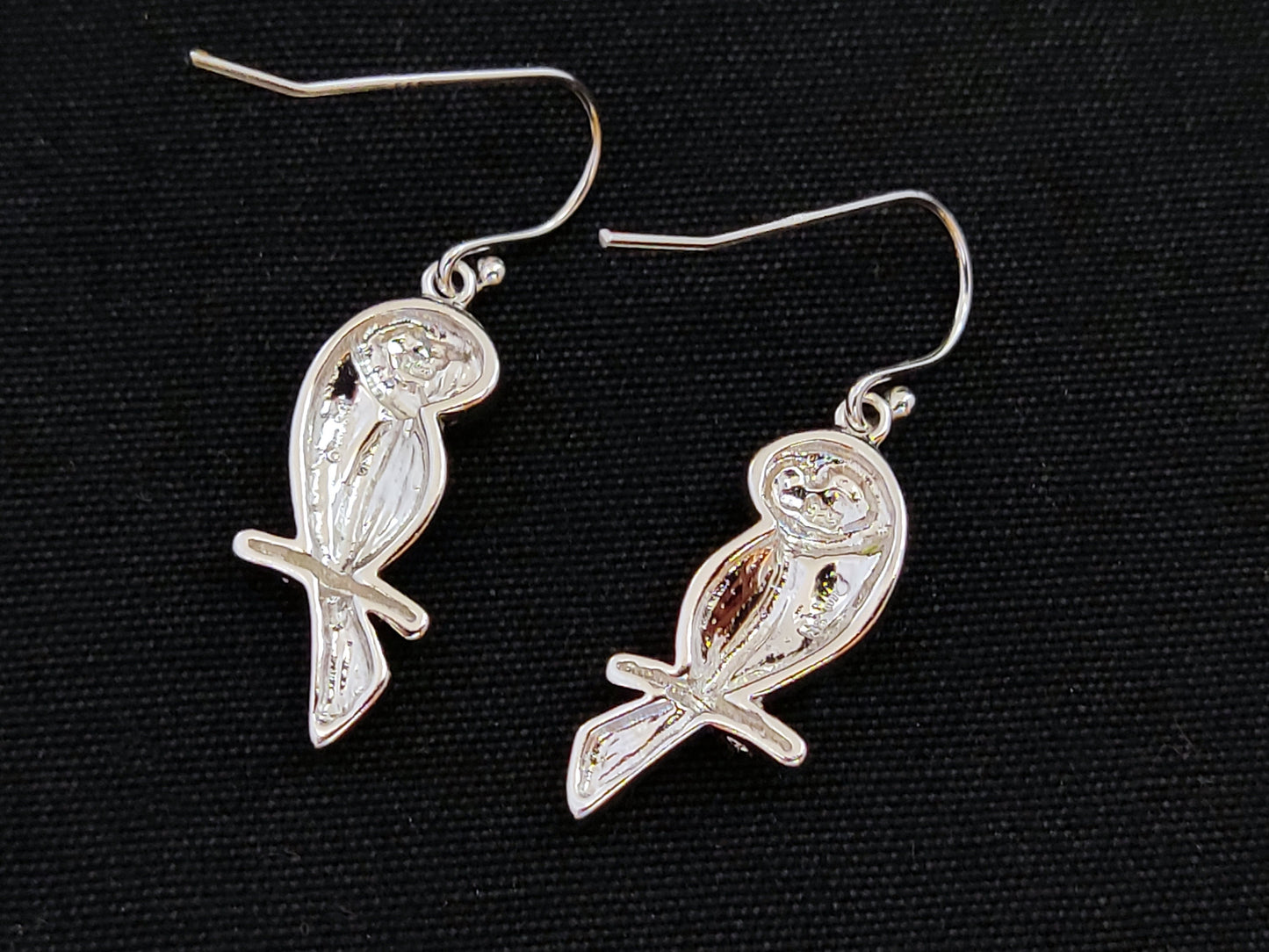 Sterling Silver 925 Ocean Blue Opal Greek Owl Dangle Earrings, Greek Owl Earrings, Griechisches Ohrringe, Bijoux Grecque, Bijoux Grecque