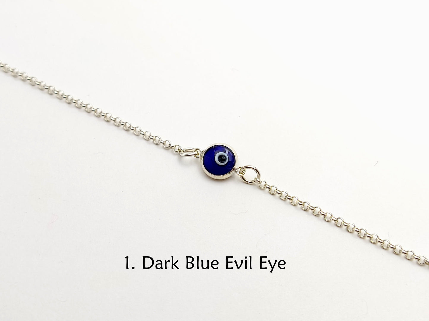 Sterling Silver 925 Evil Eye Fine Bracelet, Jewelry From Greece, Good Luck Charm Bracelet, Greek Turkish Evil Eye Silver Mati Jewelry, Grece