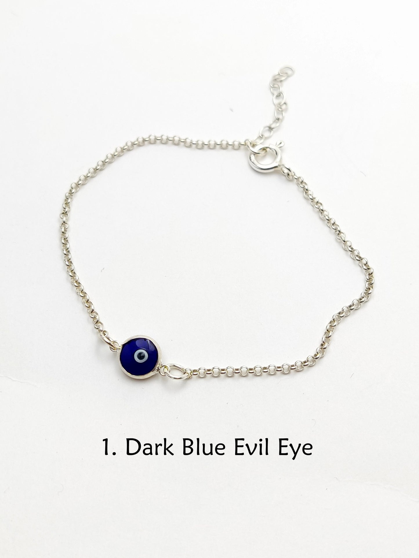 Sterling Silver 925 Evil Eye Fine Bracelet, Jewelry From Greece, Good Luck Charm Bracelet, Greek Turkish Evil Eye Silver Mati Jewelry, Grece