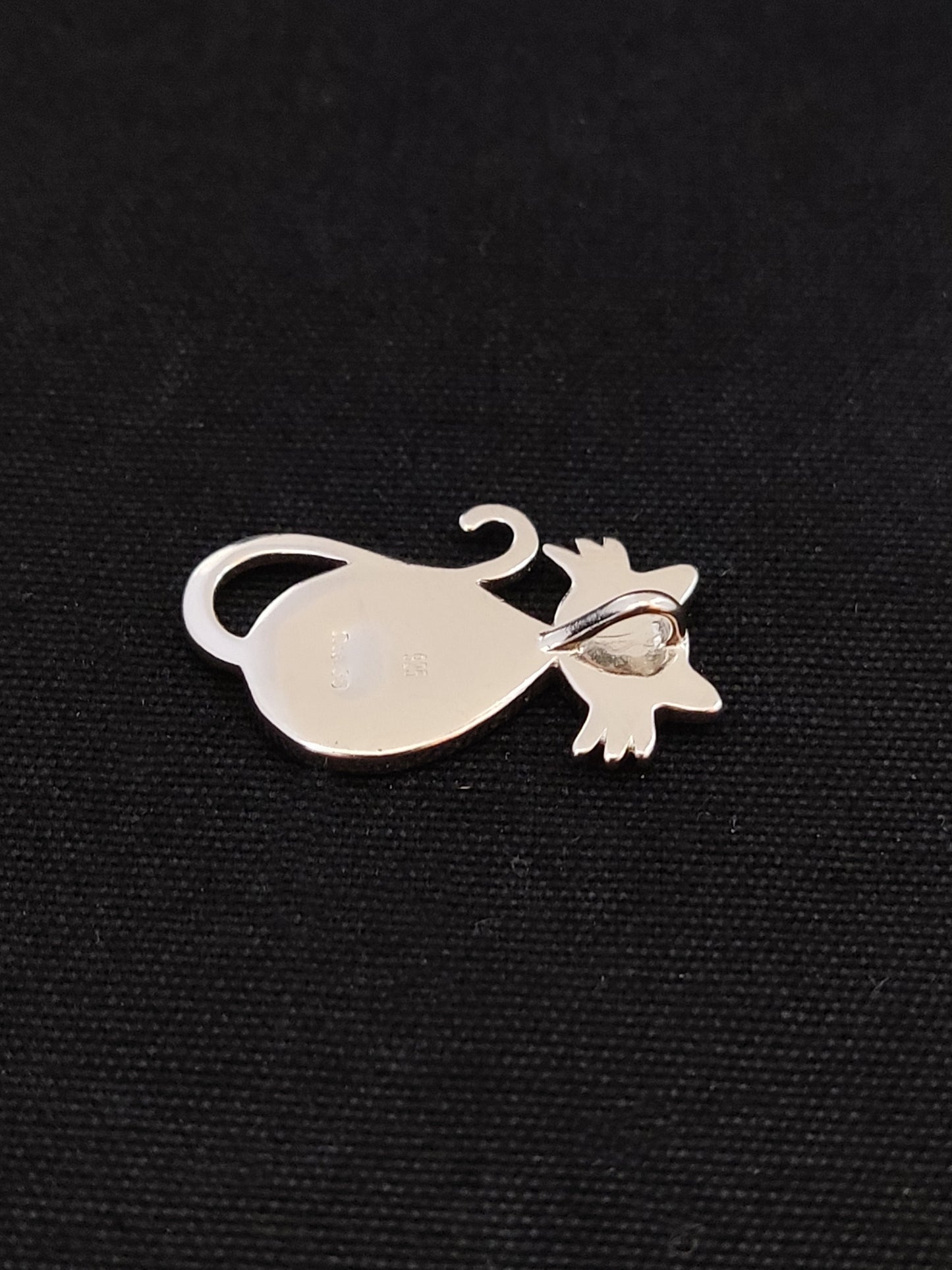 Sterling Silver 925 Blue Opal Greek Cat Animal Pendant 25mm, Greek Opal Cat Pendant, Greek Jewelry, Griechischer Opal Anhanger, Grecque